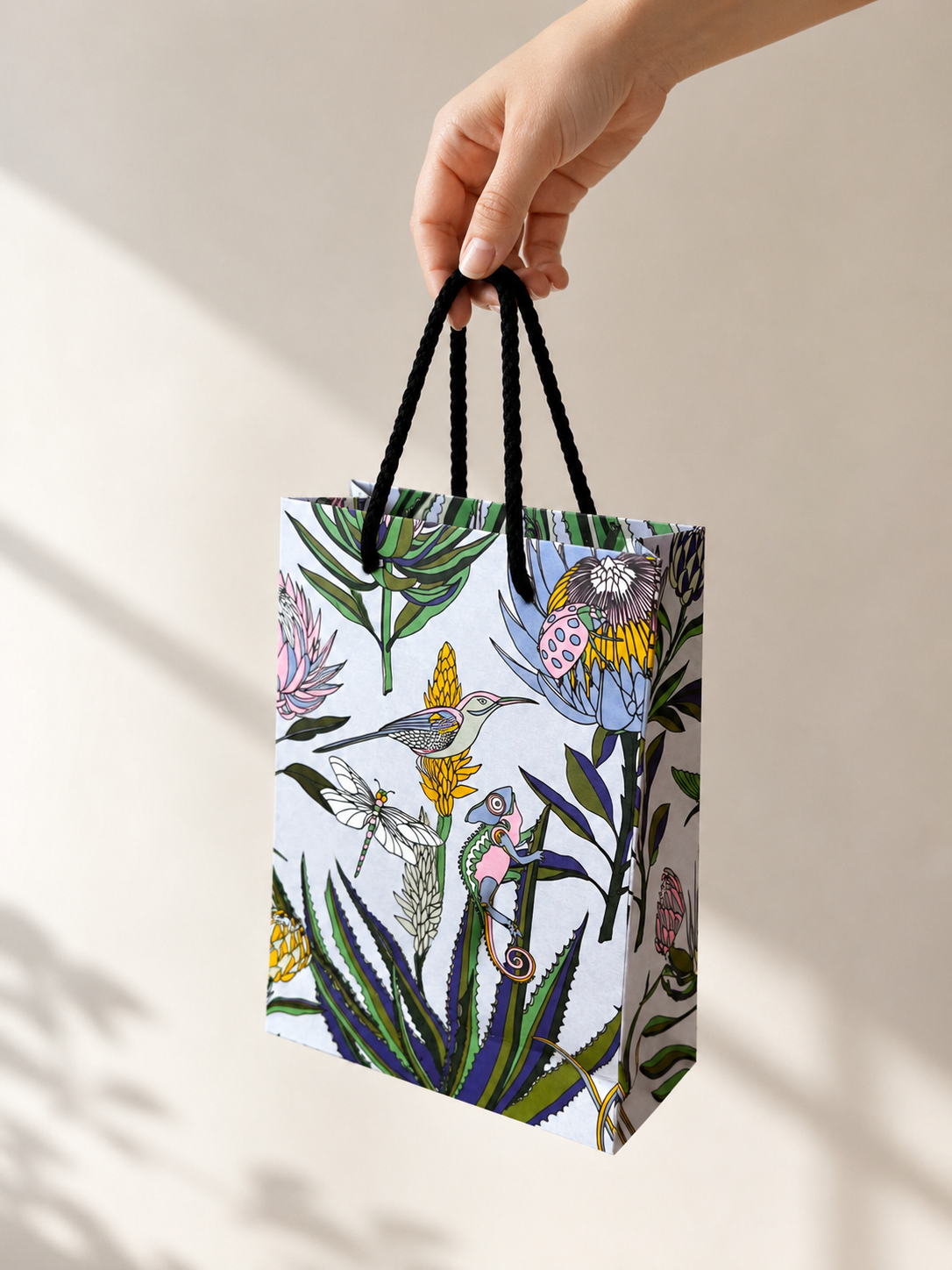 Cactus blue small gift bag available at Mopti Living