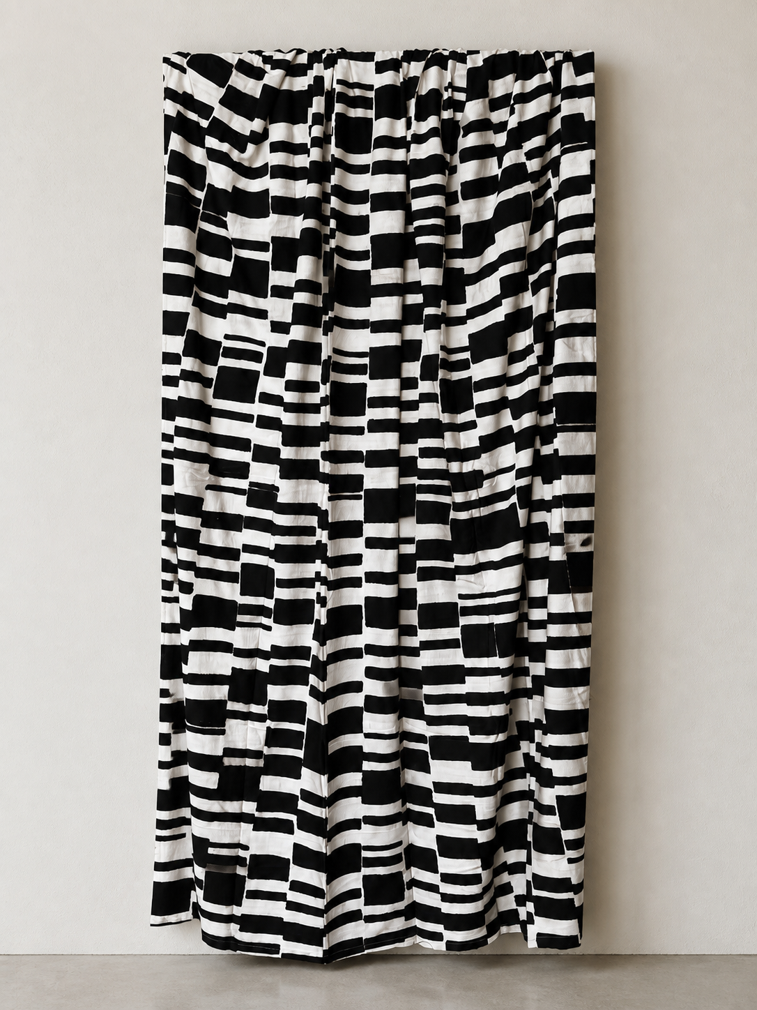 raditional Malian mudcloth, white block pattern, handmade at Le Ndomo